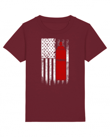 Graffiti US flag Burgundy