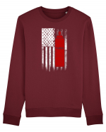 Graffiti US flag Bluză mânecă lungă Unisex Rise
