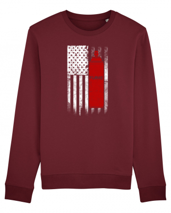 Graffiti US flag Burgundy