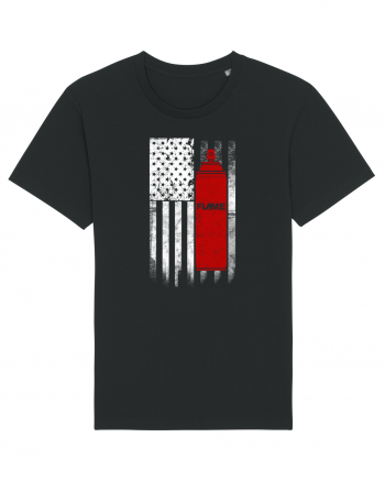 Graffiti US flag Black