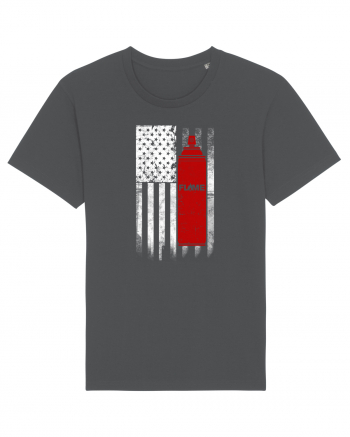 Graffiti US flag Anthracite