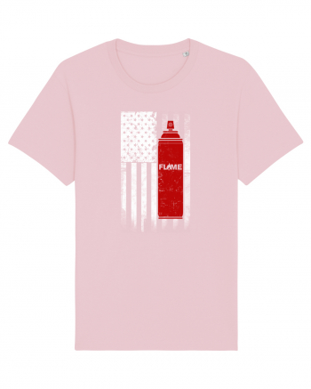 Graffiti US flag Cotton Pink