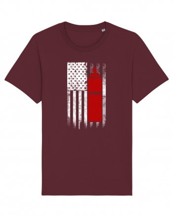 Graffiti US flag Burgundy