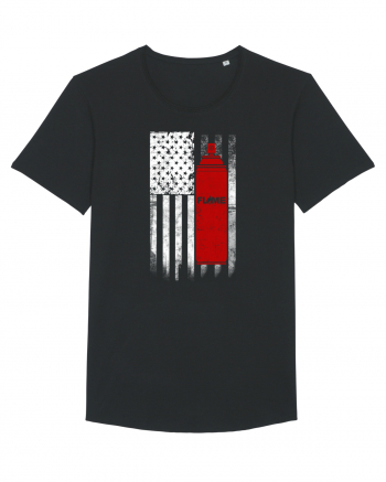 Graffiti US flag Black