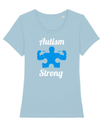 Autism Strong Tricou mânecă scurtă guler larg fitted Damă Expresser