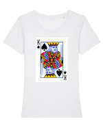 KING CARD Tricou mânecă scurtă guler larg fitted Damă Expresser