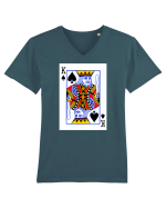 KING CARD Tricou mânecă scurtă guler V Bărbat Presenter