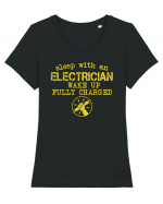 ELECTRICIAN fully charged Tricou mânecă scurtă guler larg fitted Damă Expresser