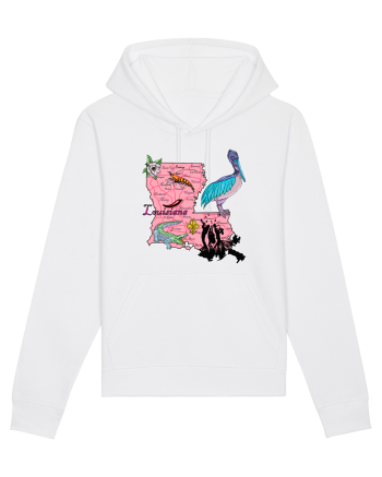 Louisiana Map White