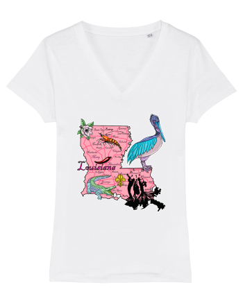 Louisiana Map White
