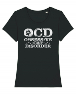 Cat disorder Tricou mânecă scurtă guler larg fitted Damă Expresser