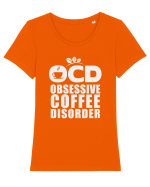 Coffee Disorder Tricou mânecă scurtă guler larg fitted Damă Expresser