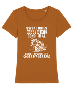 Let's Ride Tricou mânecă scurtă guler larg fitted Damă Expresser