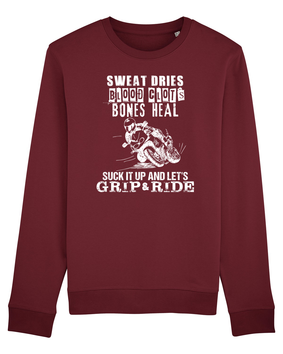 Bluză mânecă lungă Unisex Rise Burgundy