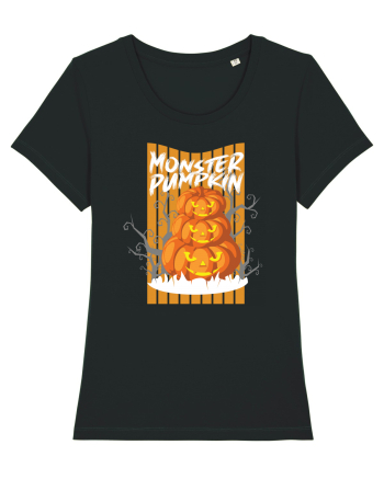 Monster Halloween Pumpkins Black