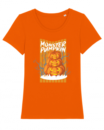 Monster Halloween Pumpkins Bright Orange