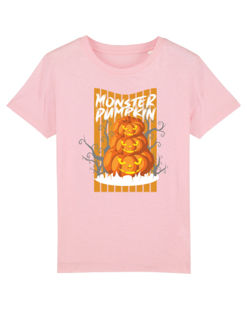 Monster Halloween Pumpkins Cotton Pink