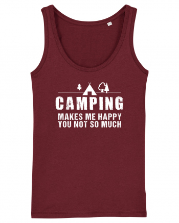 Camping makes me happy Burgundy