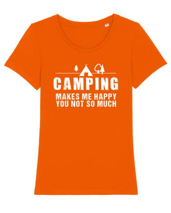 Camping makes me happy Bright Orange