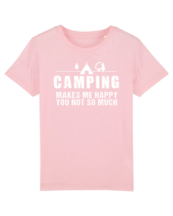 Camping makes me happy Cotton Pink