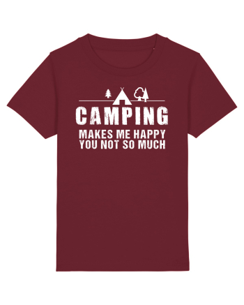 Camping makes me happy Burgundy