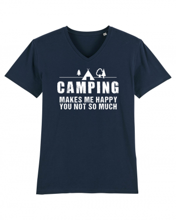 Camping makes me happy French Navy