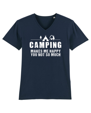 Camping makes me happy French Navy