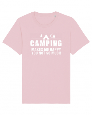 Camping makes me happy Cotton Pink