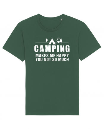 Camping makes me happy Bottle Green