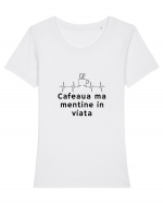 Cafeaua  ma mentine in viata Tricou mânecă scurtă guler larg fitted Damă Expresser