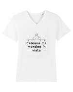 Cafeaua  ma mentine in viata Tricou mânecă scurtă guler V Bărbat Presenter