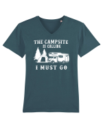 CAMPSITE Tricou mânecă scurtă guler V Bărbat Presenter