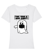 Fantoma Amuzanta Tricou mânecă scurtă guler larg fitted Damă Expresser