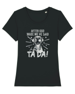 Vintage Golden Retriever Tricou mânecă scurtă guler larg fitted Damă Expresser