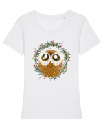 Little owl Tricou mânecă scurtă guler larg fitted Damă Expresser