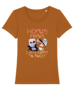 Hocus Pocus Am Nevoie De Cafea Sa Ma Concentrez Tricou mânecă scurtă guler larg fitted Damă Expresser