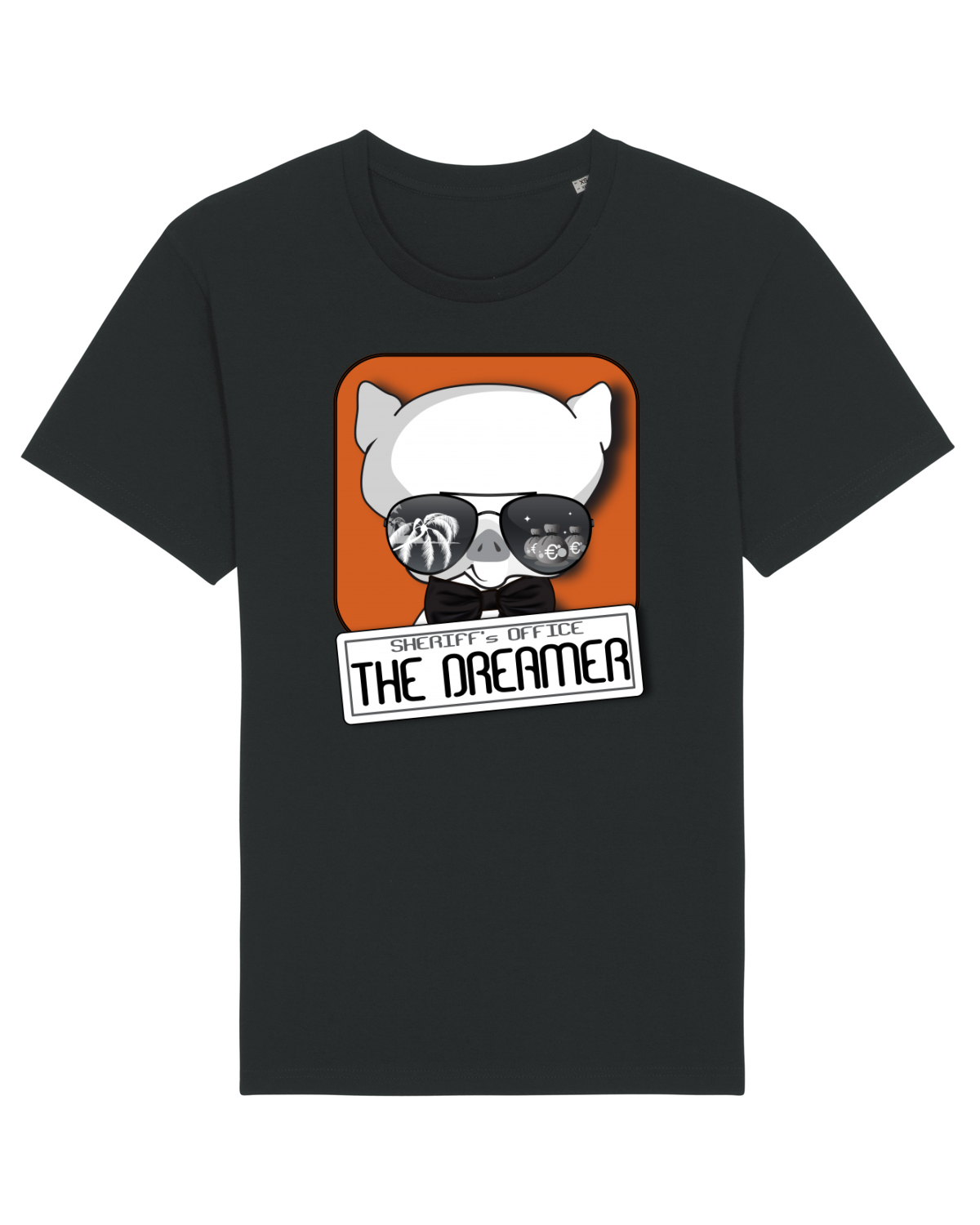 Tricou mânecă scurtă Unisex Rocker Black