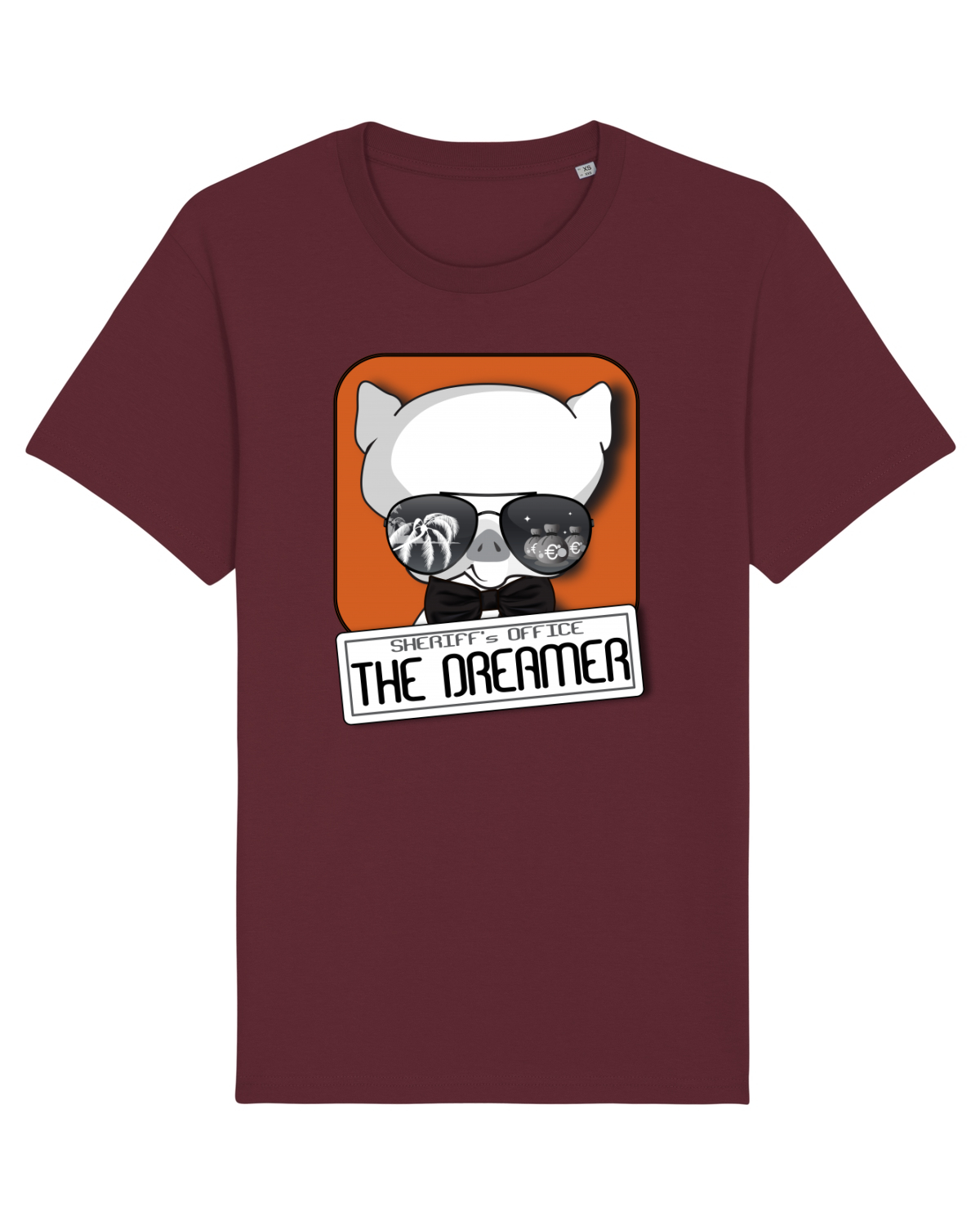 Tricou mânecă scurtă Unisex Rocker Burgundy