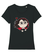 Geek Girl Tricou mânecă scurtă guler larg fitted Damă Expresser