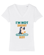 Nu sunt mic sunt de marimea pinguinului Tricou mânecă scurtă guler V Damă Evoker