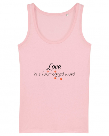 Four legged word LOVE Cotton Pink