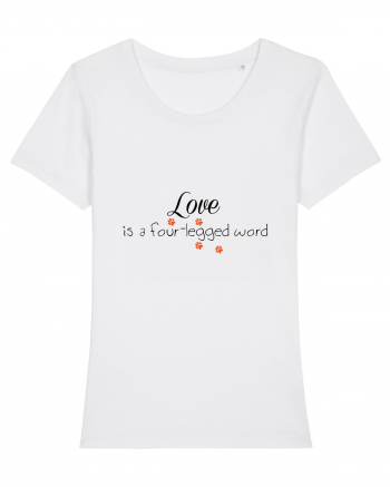 Four legged word LOVE White