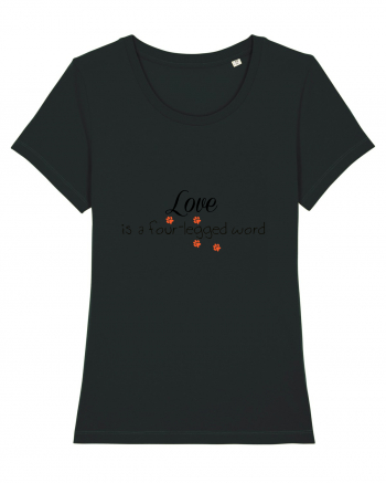 Four legged word LOVE Black