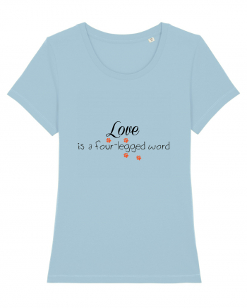 Four legged word LOVE Sky Blue