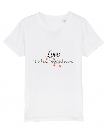 Four legged word LOVE White