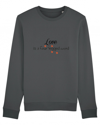 Four legged word LOVE Anthracite