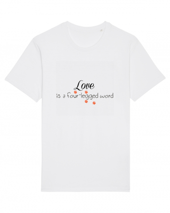 Four legged word LOVE White