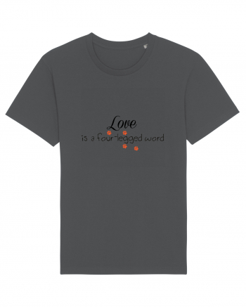 Four legged word LOVE Anthracite