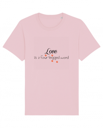 Four legged word LOVE Cotton Pink