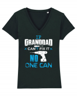 Granddad can fix it. Tricou mânecă scurtă guler V Damă Evoker